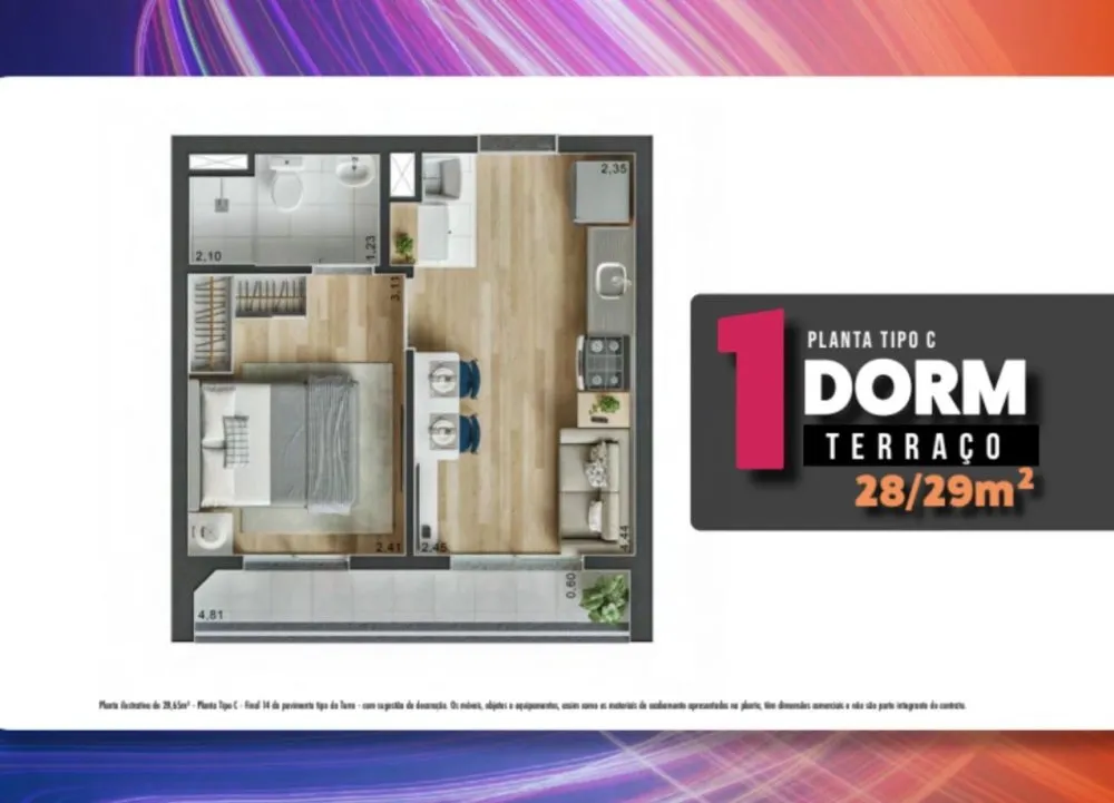 Apartamento, 1 quarto, 28 m² - Foto 11