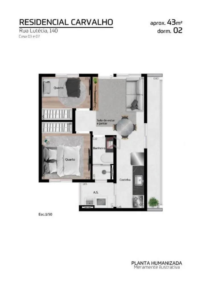 Apartamento, 2 quartos, 36 m² - Foto 9
