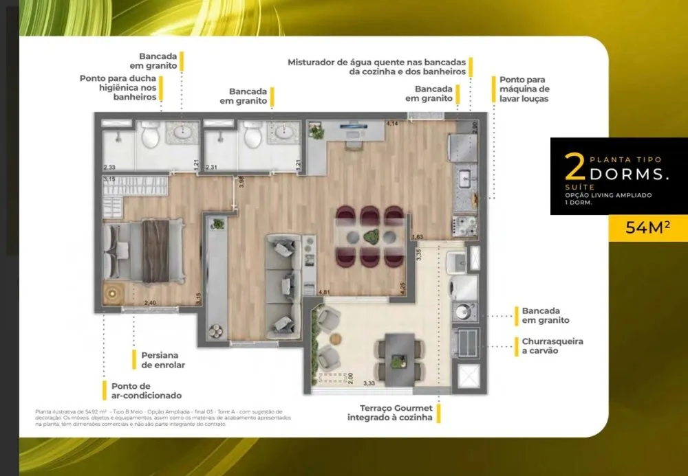 Apartamento, 2 quartos, 44 m² - Foto 15