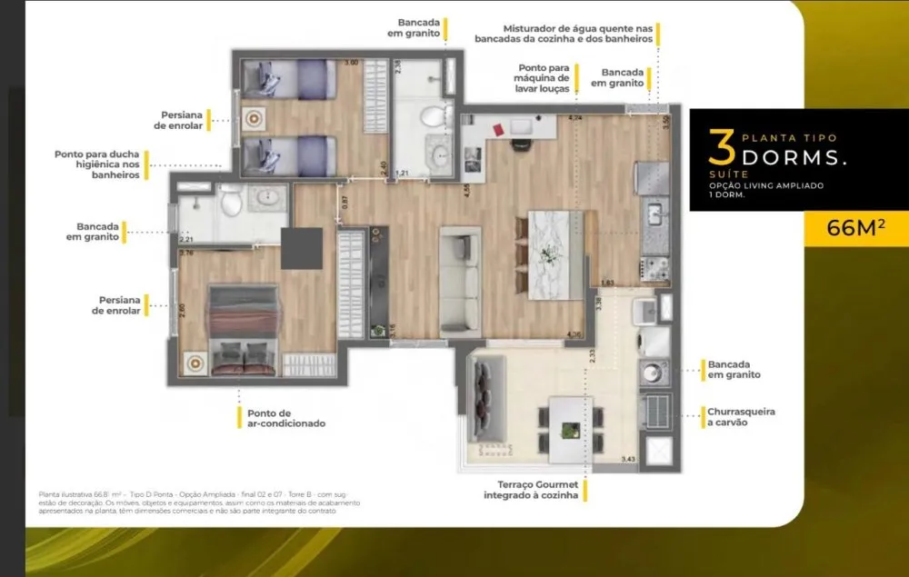 Apartamento, 2 quartos, 44 m² - Foto 14