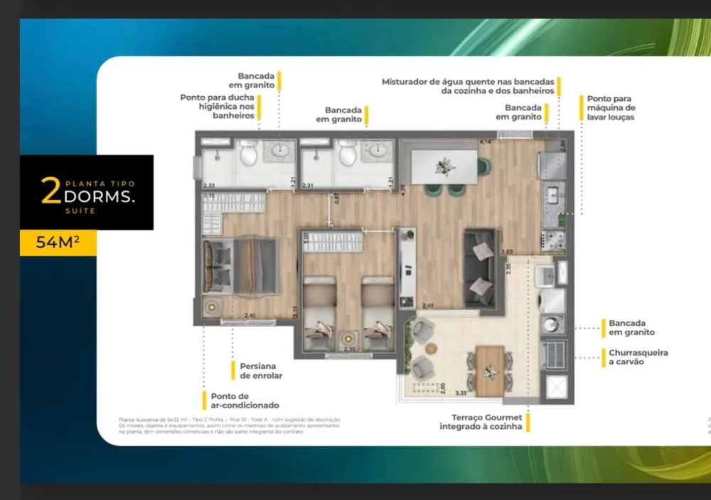 Apartamento, 2 quartos, 44 m² - Foto 12