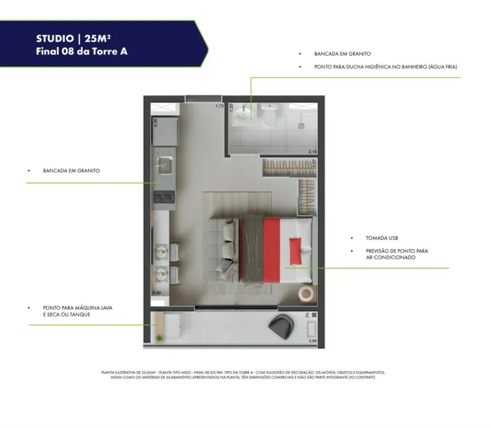 Apartamento, 1 quarto, 26 m² - Foto 7