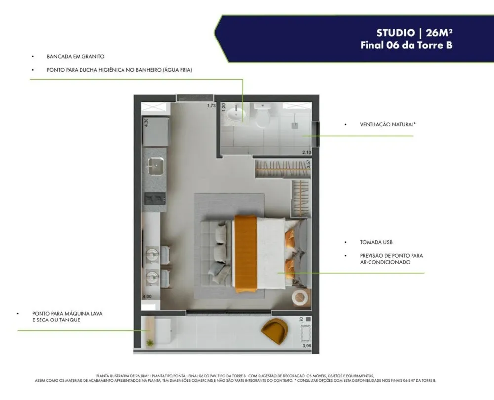 Apartamento, 1 quarto, 26 m² - Foto 11