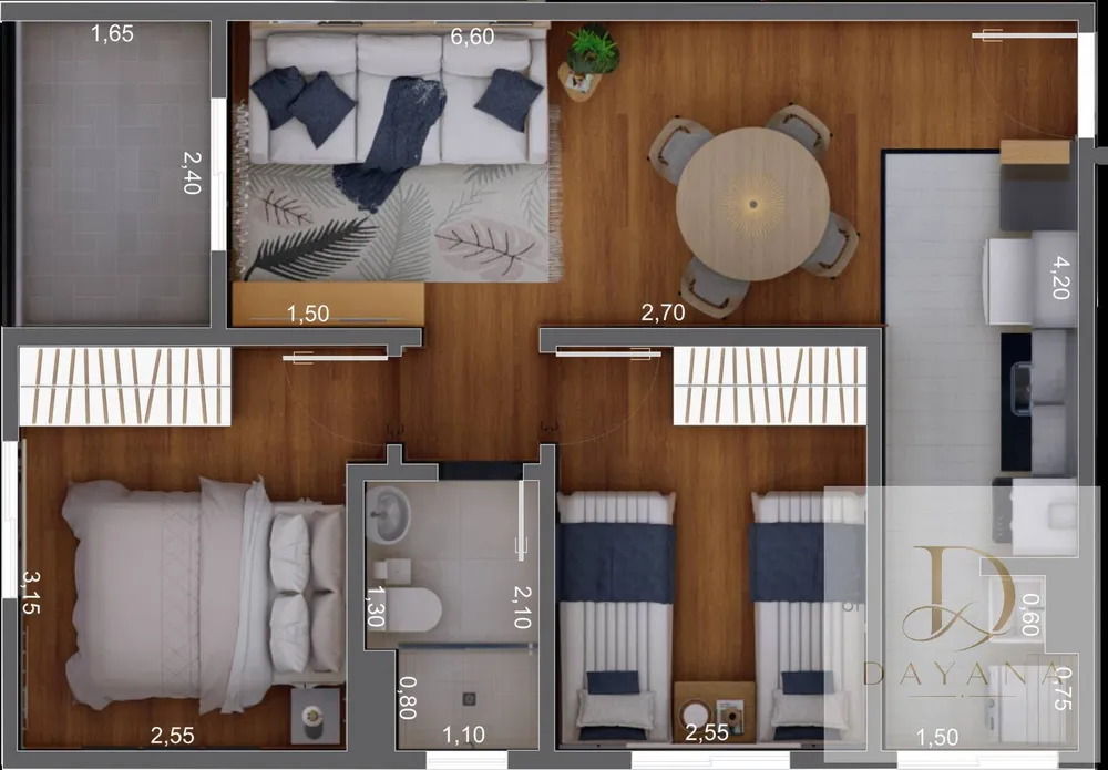 Apartamento, 2 quartos, 50 m² - Foto 12