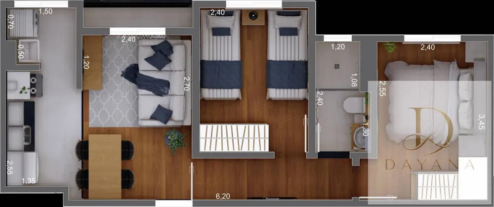 Apartamento, 2 quartos, 50 m² - Foto 14