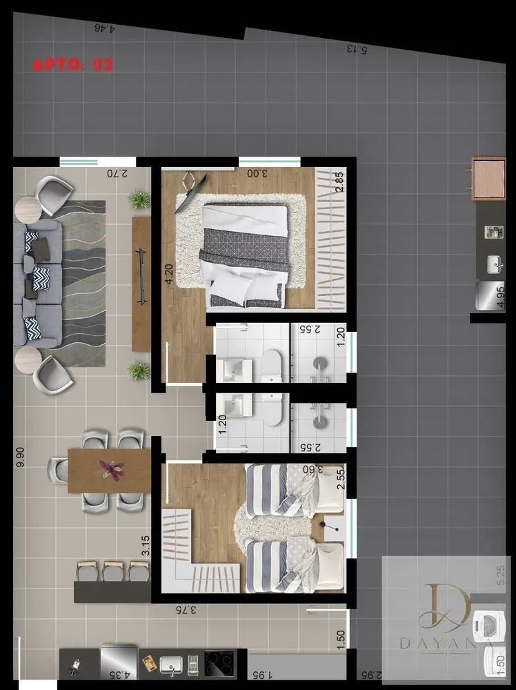 Apartamento, 2 quartos, 70 m² - Foto 10