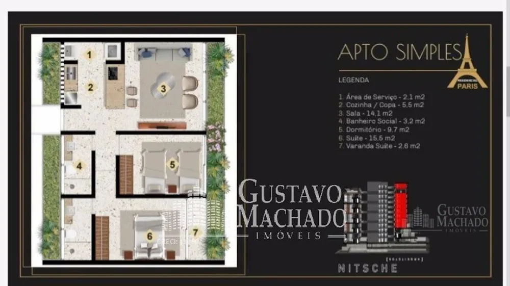 Apartamento, 2 quartos, 64 m² - Foto 3