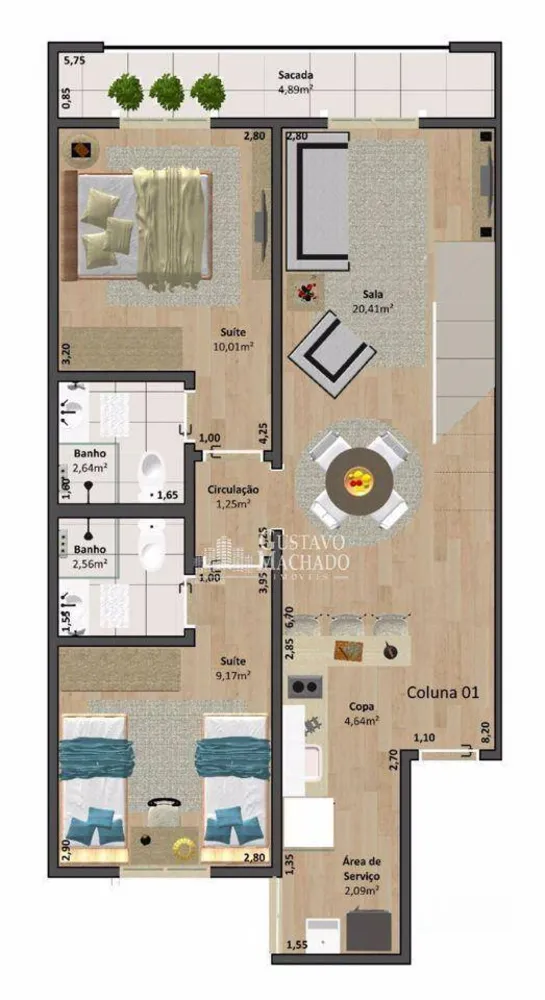 Apartamento, 2 quartos, 61 m² - Foto 33