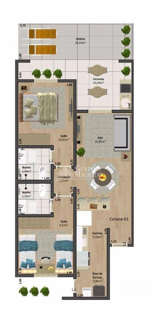 Apartamento, 2 quartos, 61 m² - Foto 7