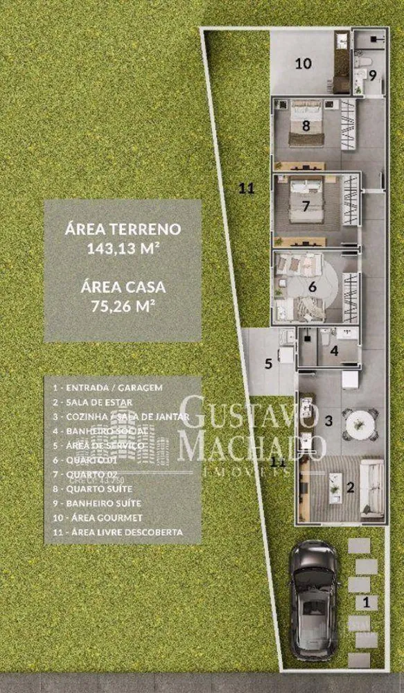 Casa, 2 quartos, 77 m² - Foto 4