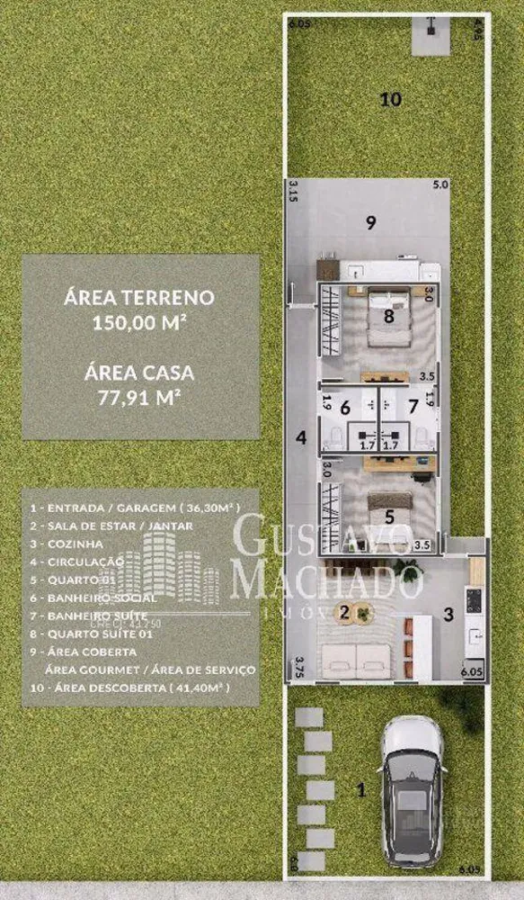 Casa, 2 quartos, 77 m² - Foto 3