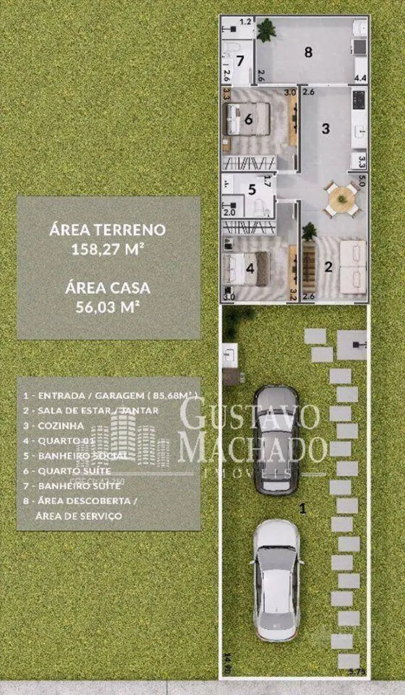 Casa, 2 quartos, 77 m² - Foto 1