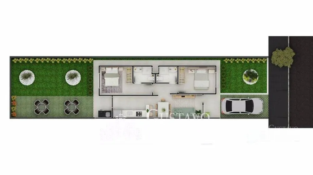 Casa, 2 quartos, 60 m² - Foto 2