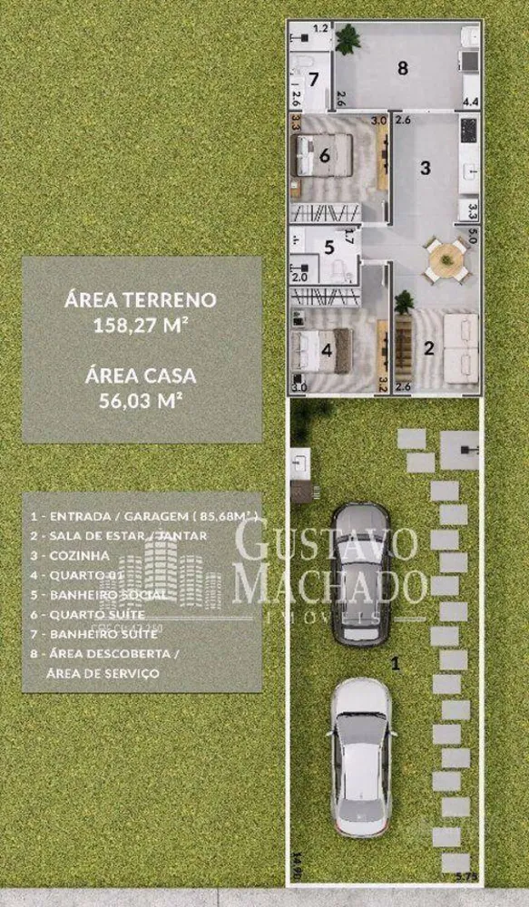 Casa, 2 quartos, 71 m² - Foto 1