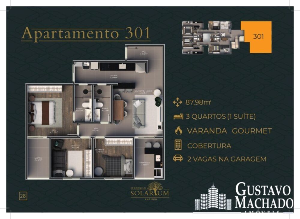Apartamento à venda com 3 quartos, 98m² - Foto 16