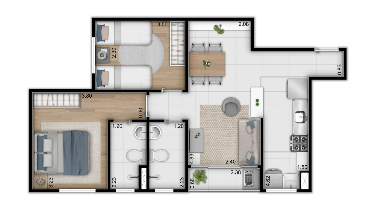 Apartamento à venda com 2 quartos, 44m² - Foto 10