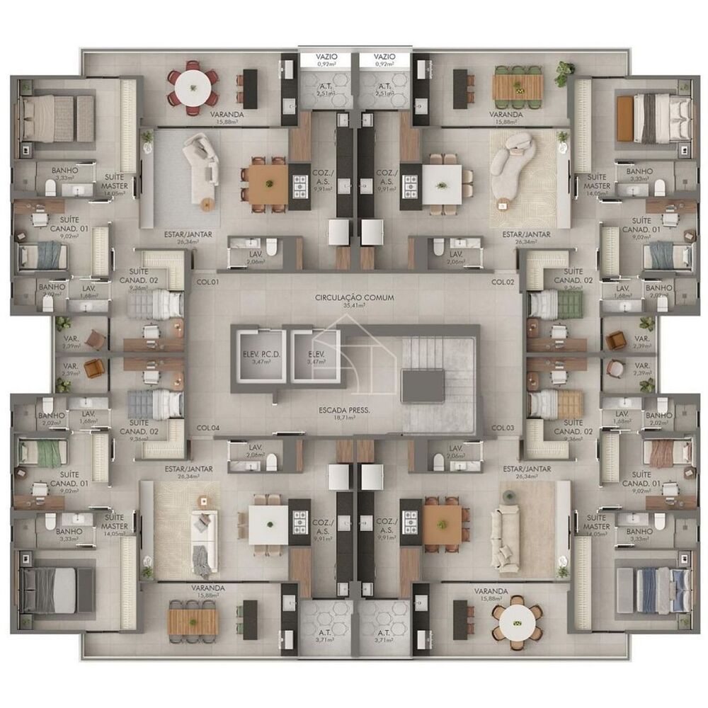 Apartamento, 3 quartos, 130 m² - Foto 1