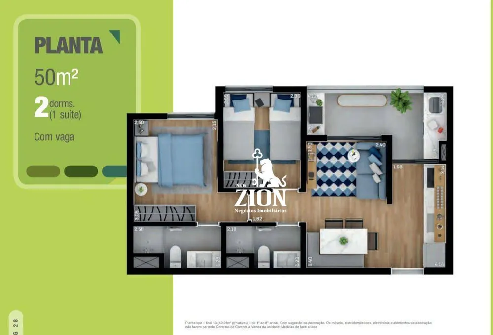Apartamento, 2 quartos, 50 m² - Foto 4