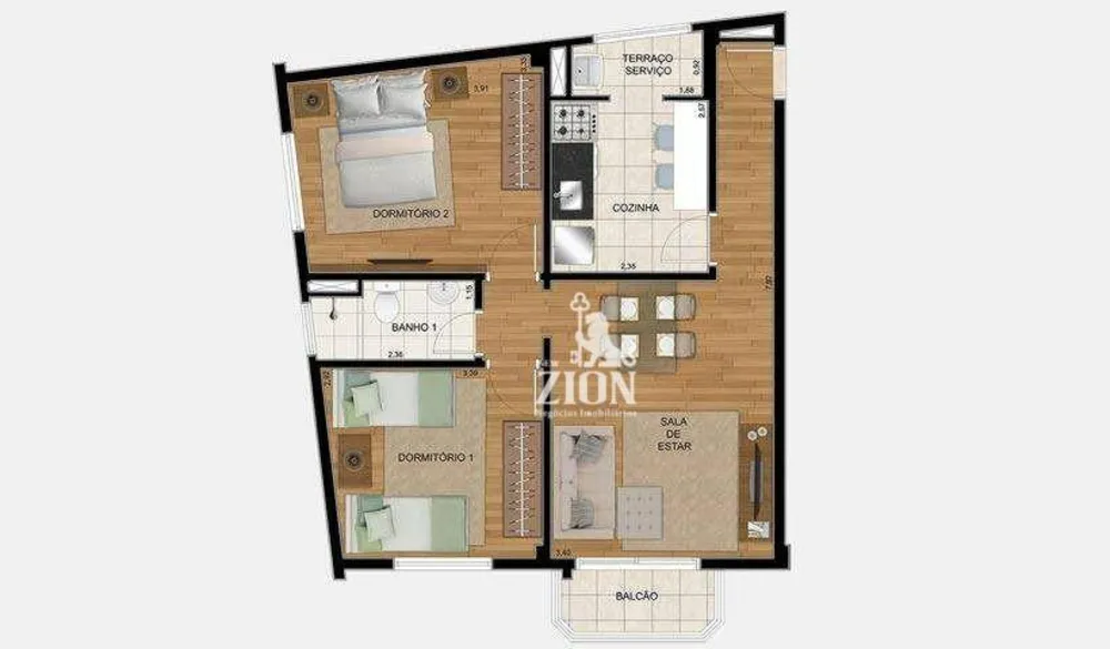 Apartamento, 2 quartos, 62 m² - Foto 6