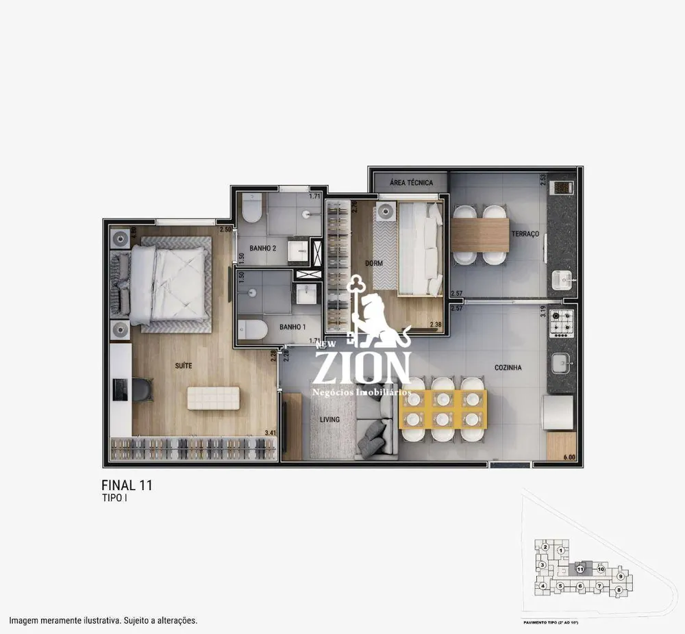 Apartamento, 2 quartos, 42 m² - Foto 9