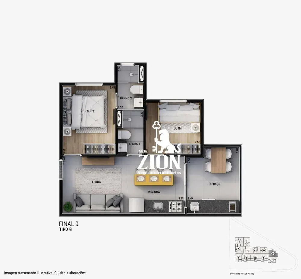 Apartamento, 2 quartos, 42 m² - Foto 7