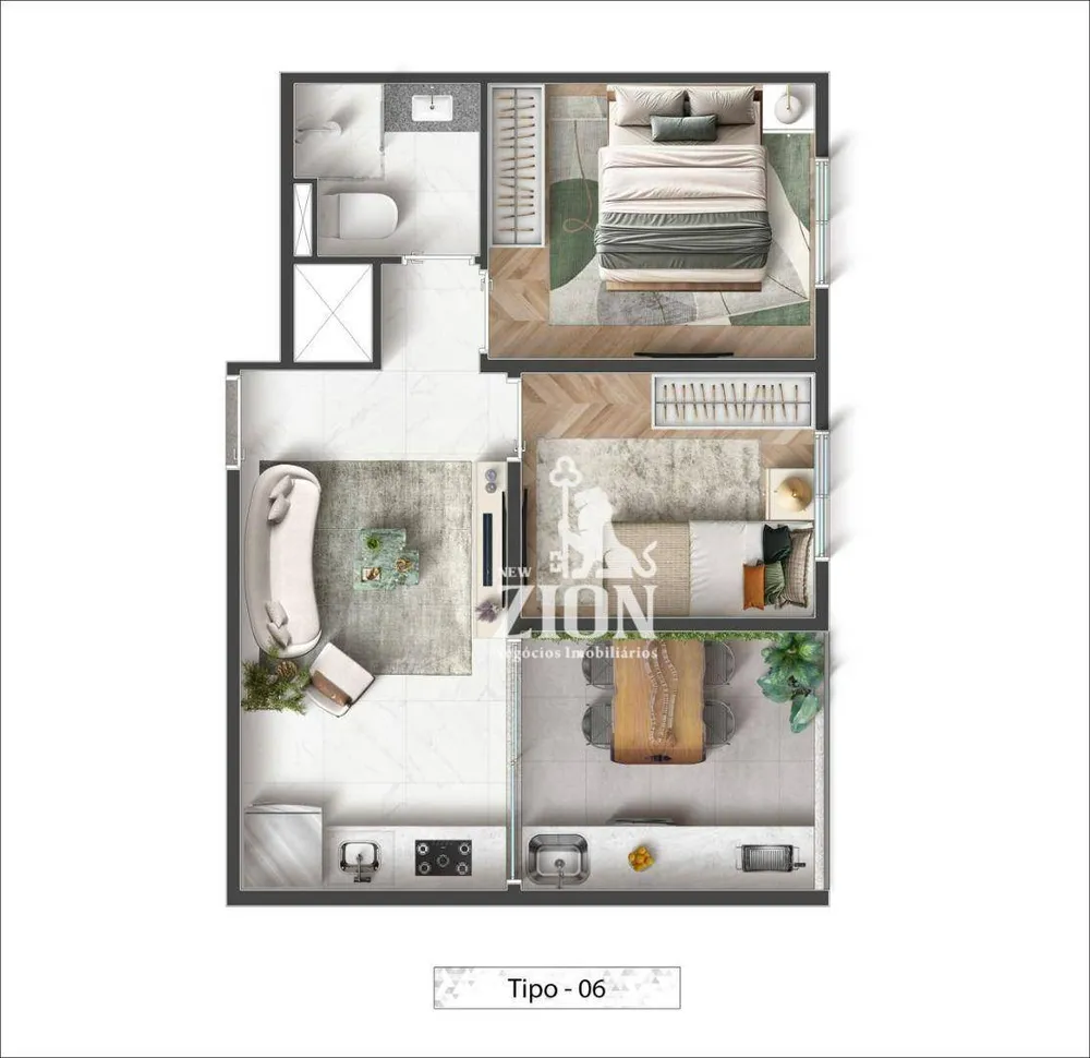Apartamento, 2 quartos, 40 m² - Foto 8