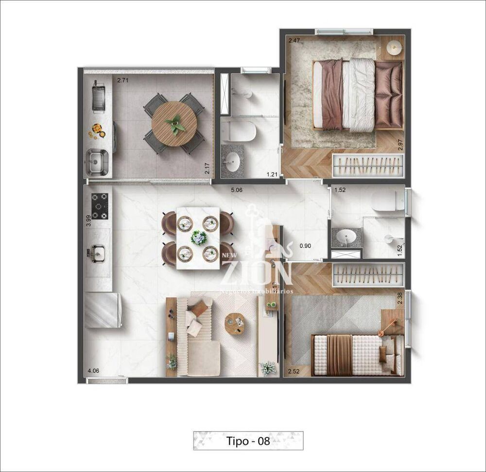 Apartamento, 2 quartos, 40 m² - Foto 4