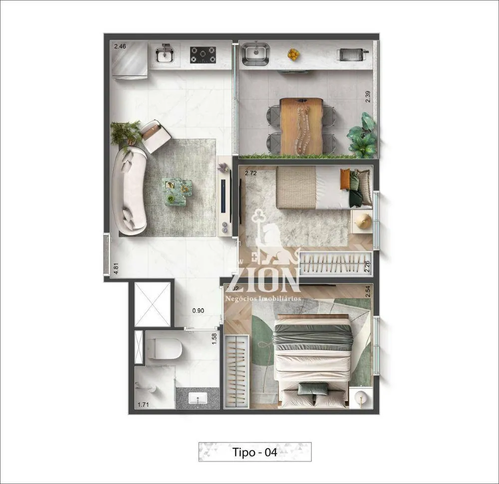 Apartamento, 2 quartos, 40 m² - Foto 5