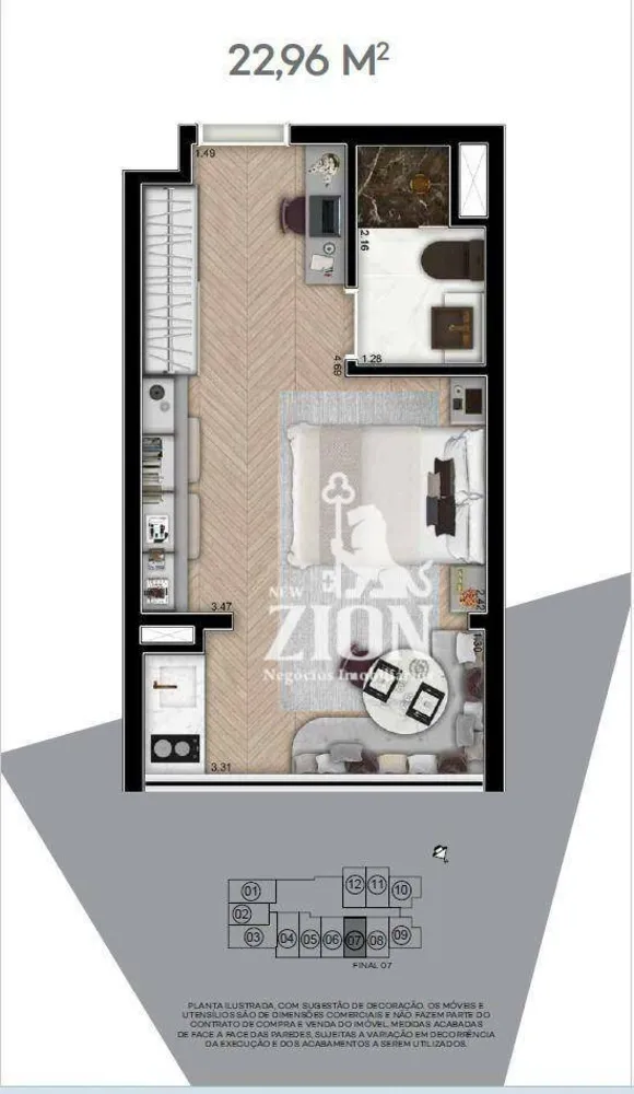 Kitnet-Studio, 22 m² - Foto 6