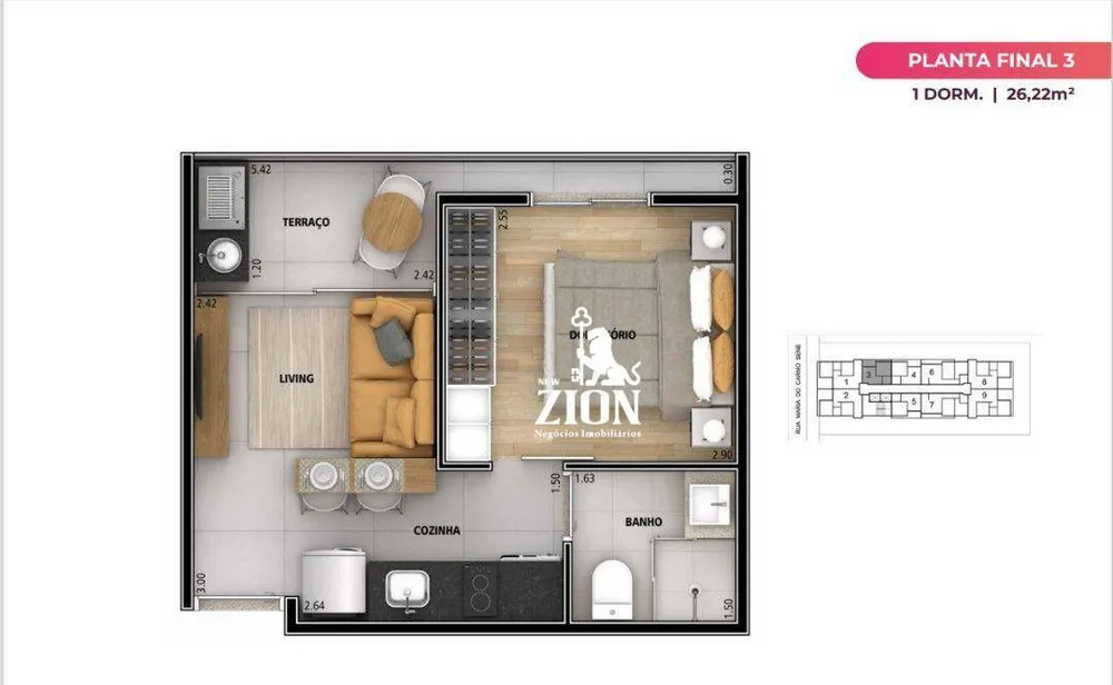 Apartamento, 1 quarto, 26 m² - Foto 9