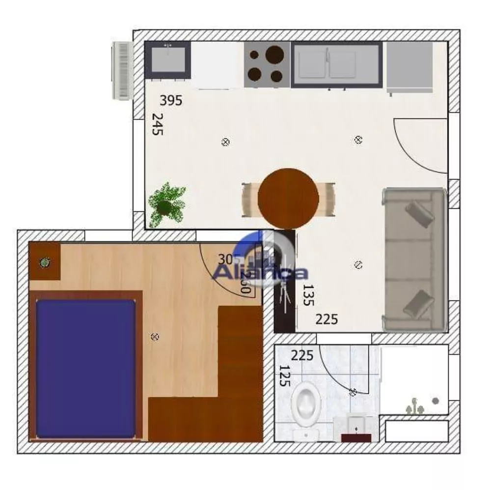 Apartamento à venda com 1 quarto, 30m² - Foto 2