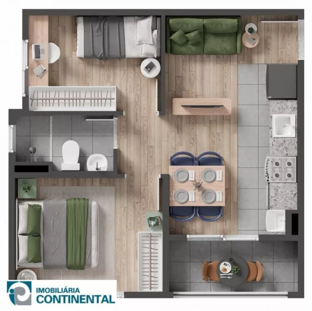 Apartamento, 2 quartos, 36 m² - Foto 1