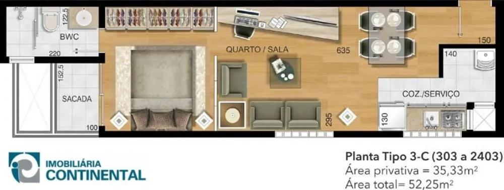 Kitnet-Studio, 35 m² - Foto 2