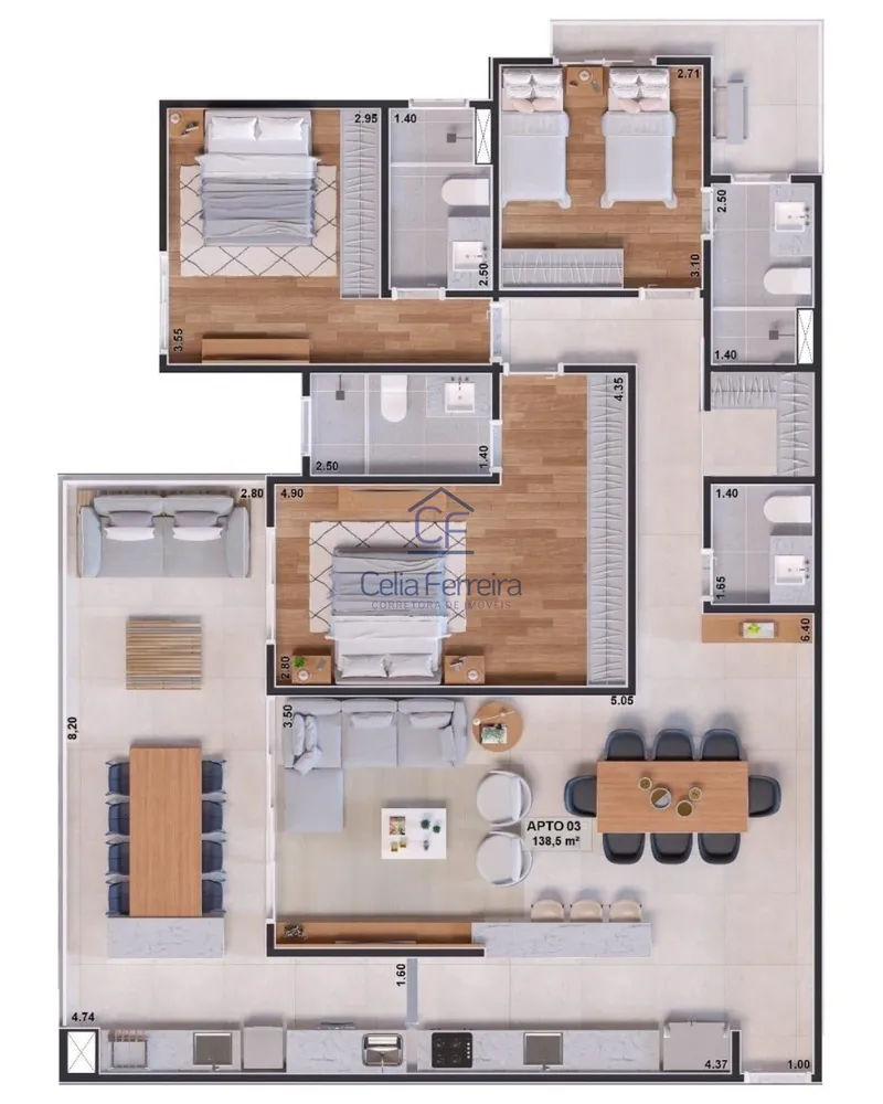 Cobertura, 4 quartos, 210 m² - Foto 14