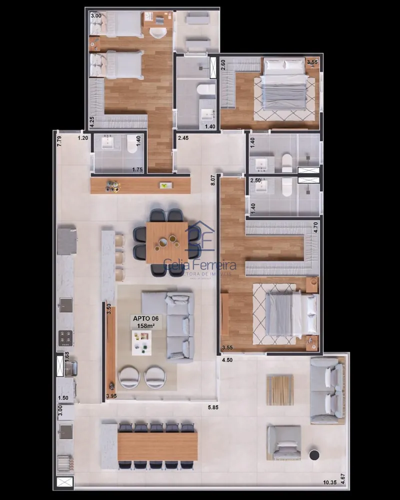 Cobertura, 4 quartos, 210 m² - Foto 15