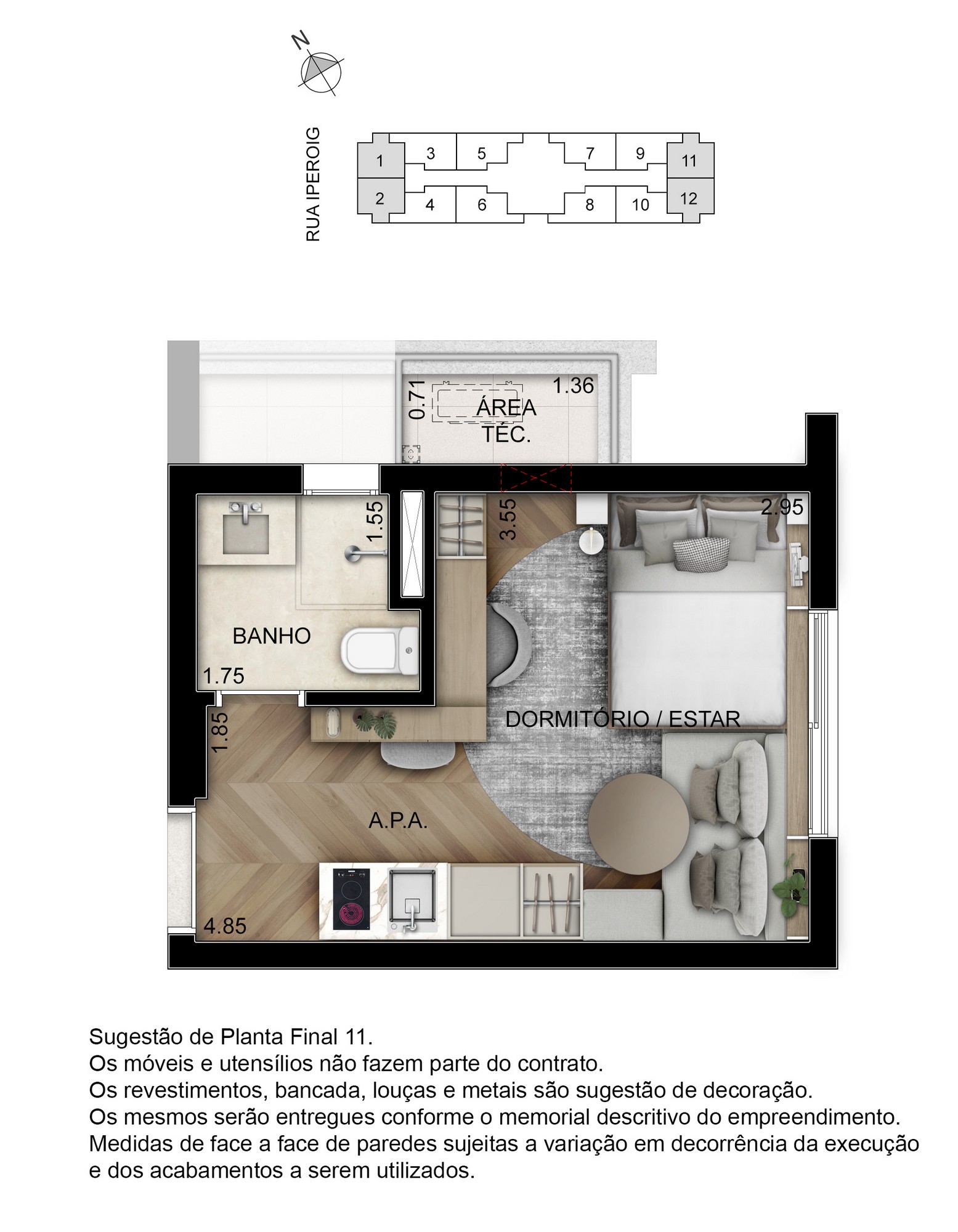 Kitnet-Studio, 22 m² - Foto 1