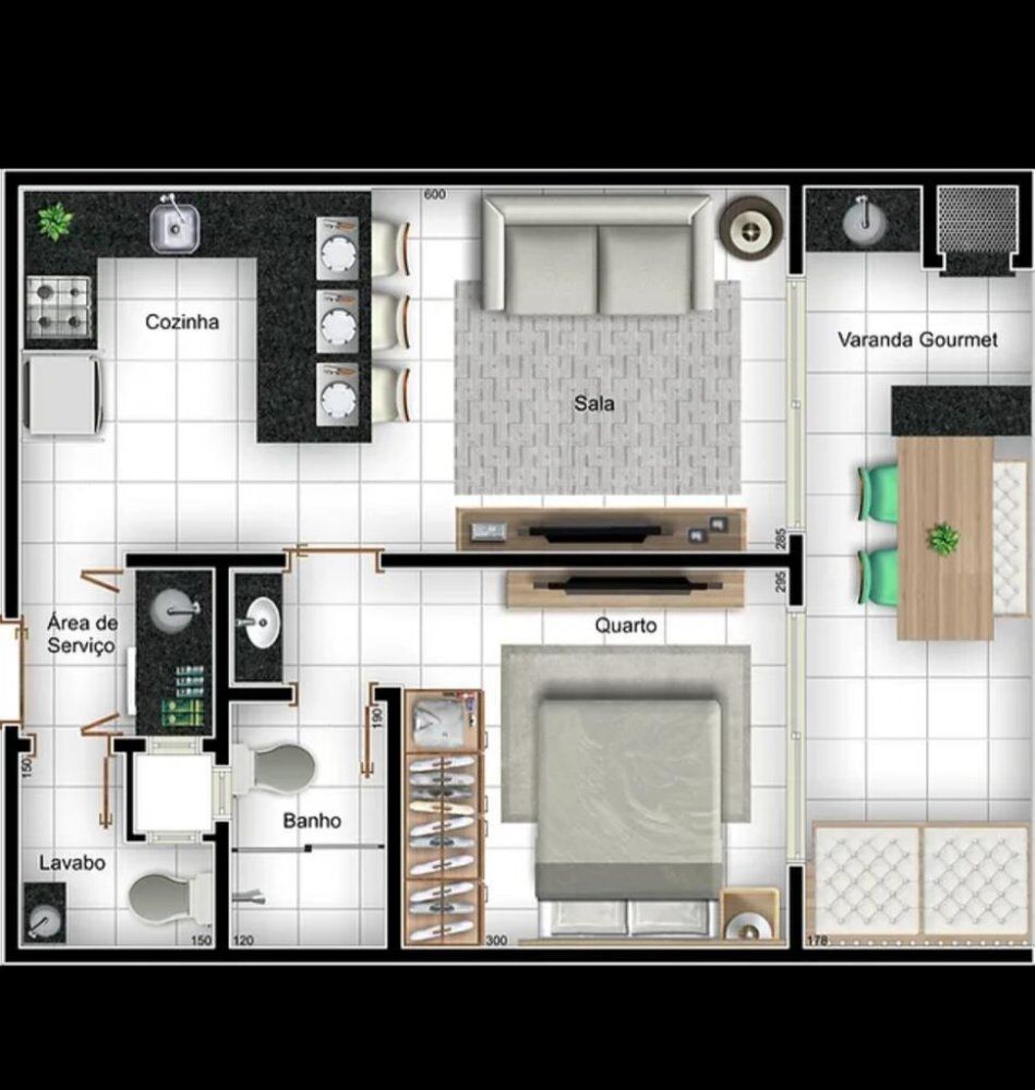 Apartamento, 1 quarto, 46 m² - Foto 9