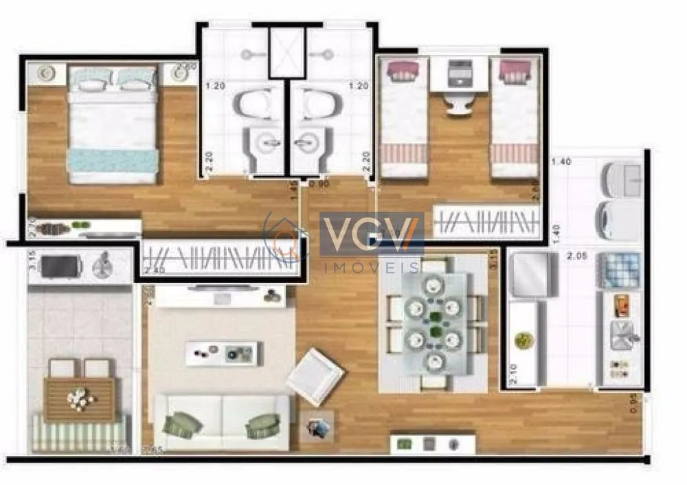 Apartamento, 2 quartos, 63 m² - Foto 15