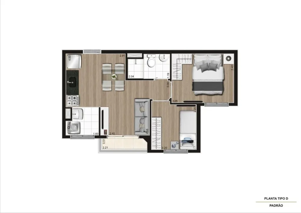 Kitnet-Studio, 30 m² - Foto 3
