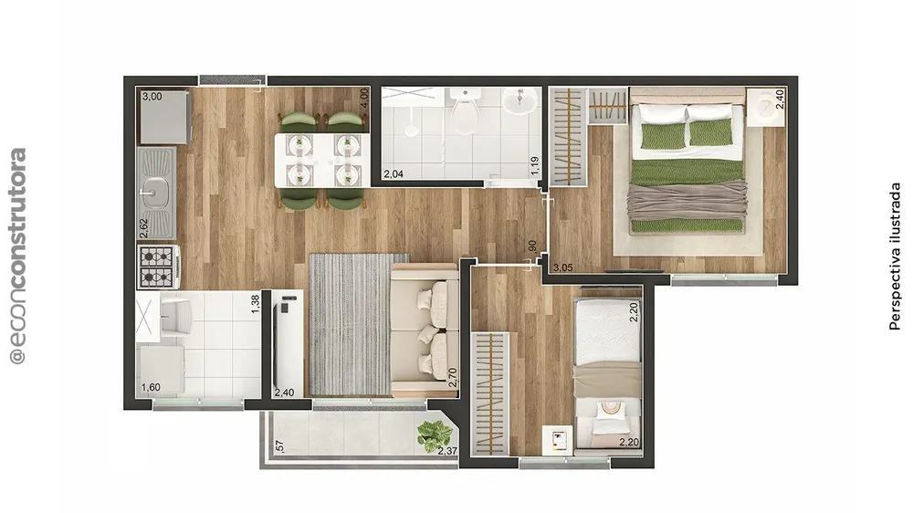 Apartamento, 2 quartos, 49 m² - Foto 4