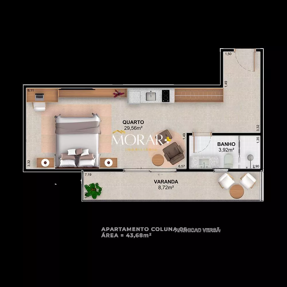 Apartamento, 1 quarto, 32 m² - Foto 8
