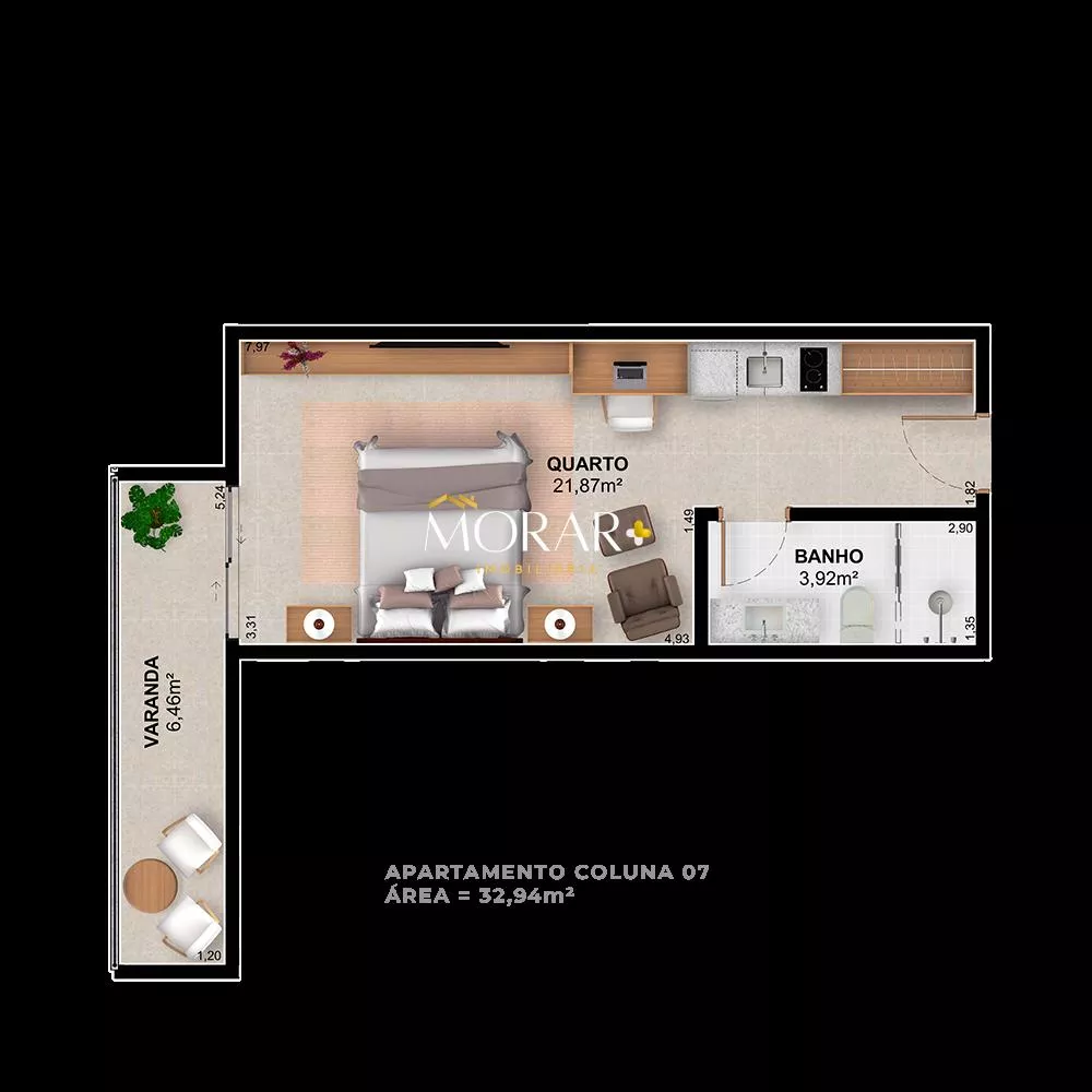 Apartamento, 1 quarto, 32 m² - Foto 9