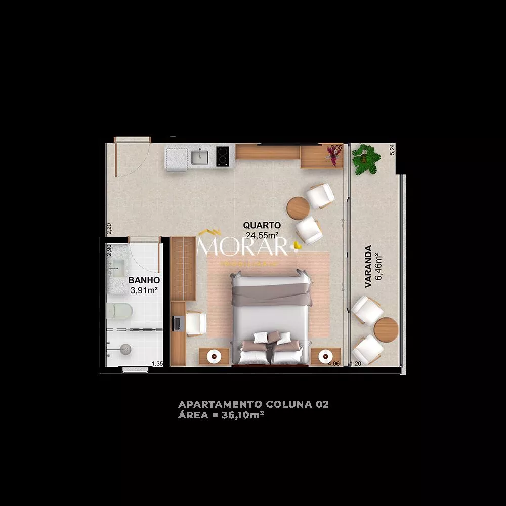 Apartamento, 1 quarto, 32 m² - Foto 7