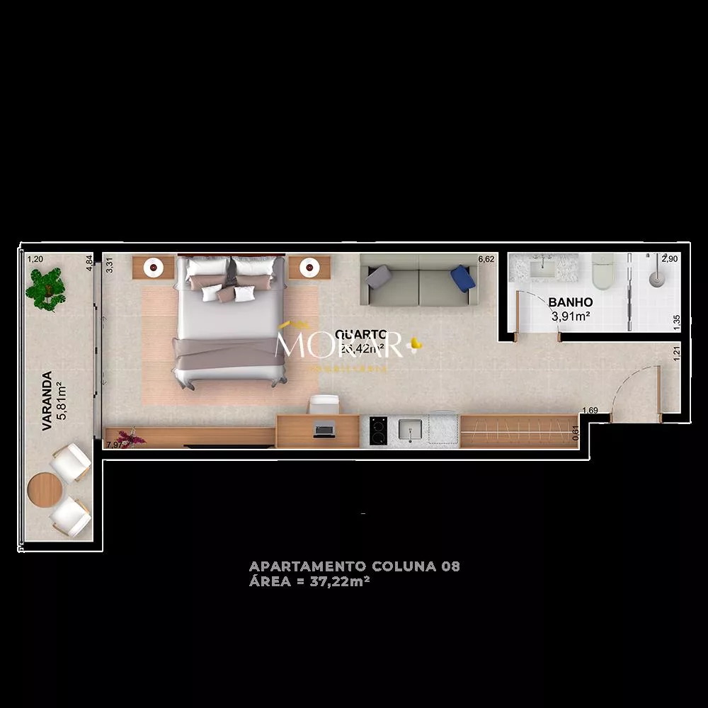 Apartamento, 1 quarto, 32 m² - Foto 15