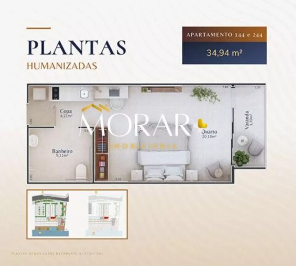 Apartamento, 1 quarto, 26 m² - Foto 1