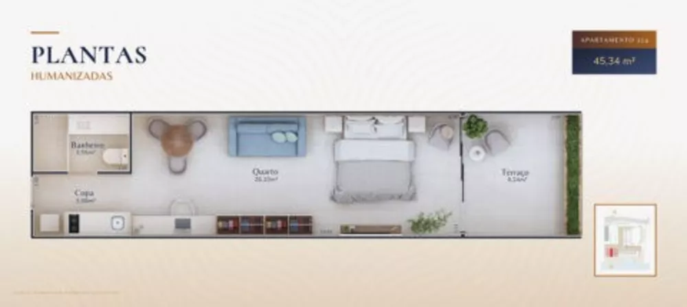 Apartamento, 1 quarto, 26 m² - Foto 2