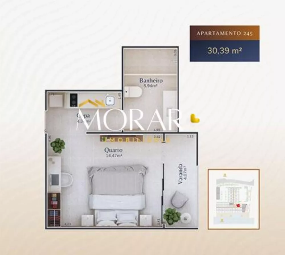 Apartamento, 1 quarto, 26 m² - Foto 8