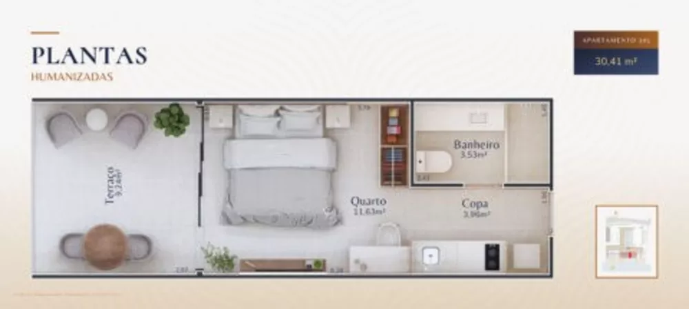 Apartamento, 1 quarto, 26 m² - Foto 13