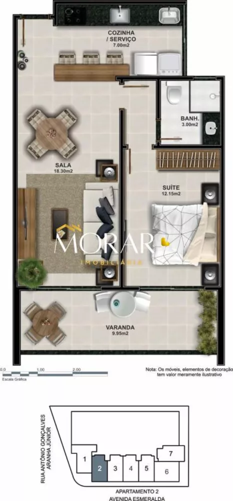 Apartamento, 1 quarto, 53 m² - Foto 1