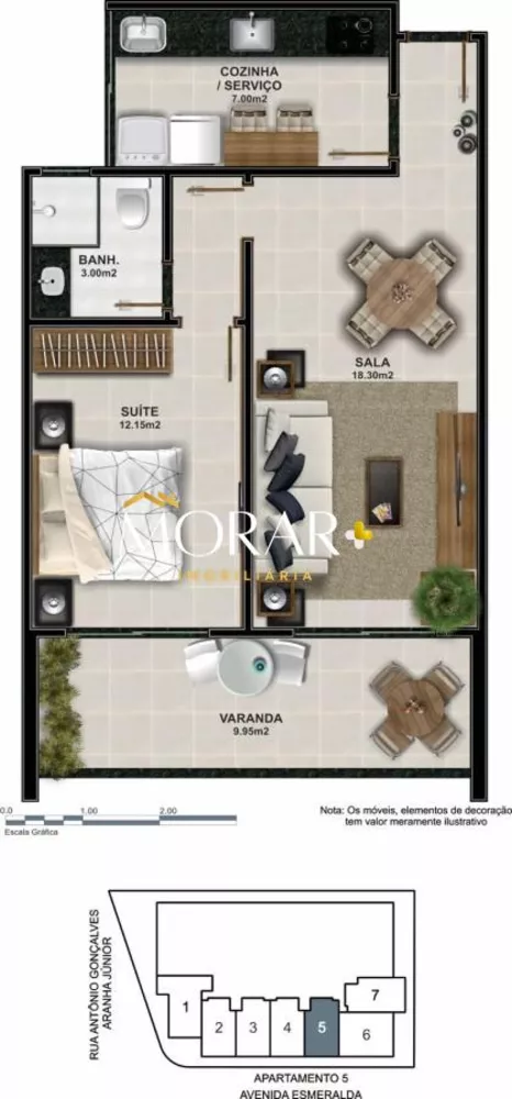 Apartamento, 1 quarto, 53 m² - Foto 5